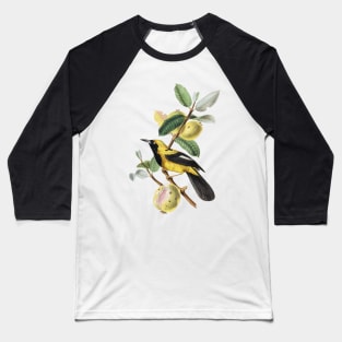 Yellow Bird on Branch Baseball T-Shirt